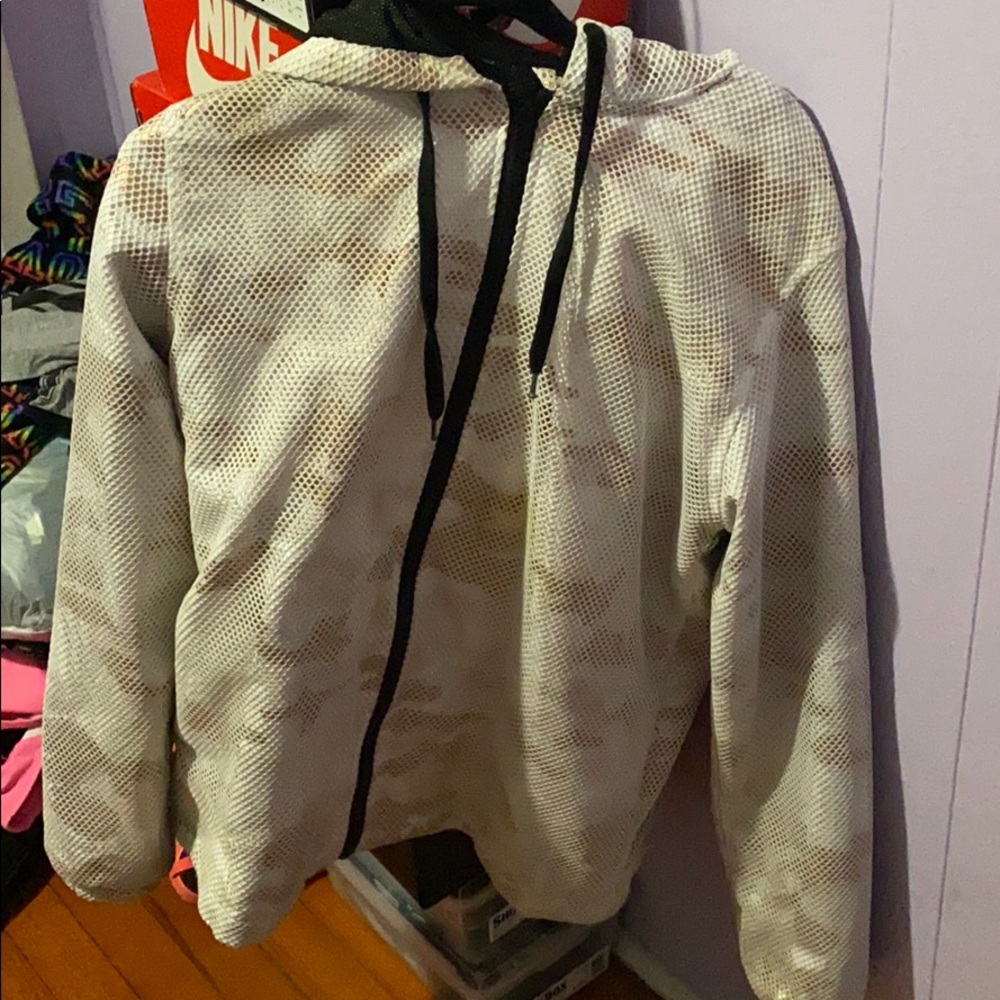 cute white and gold cammo jacket